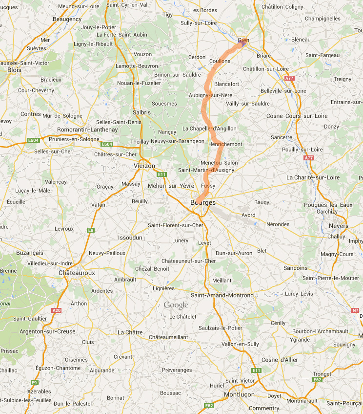 Véloroute Bourges - Aubigny - Gien/Sully