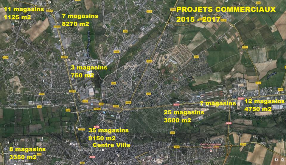 Zones commerciales Bourges