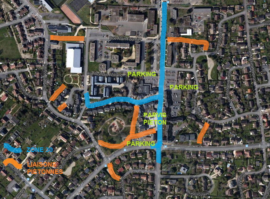 Vue aérienne de Saint Doulchard