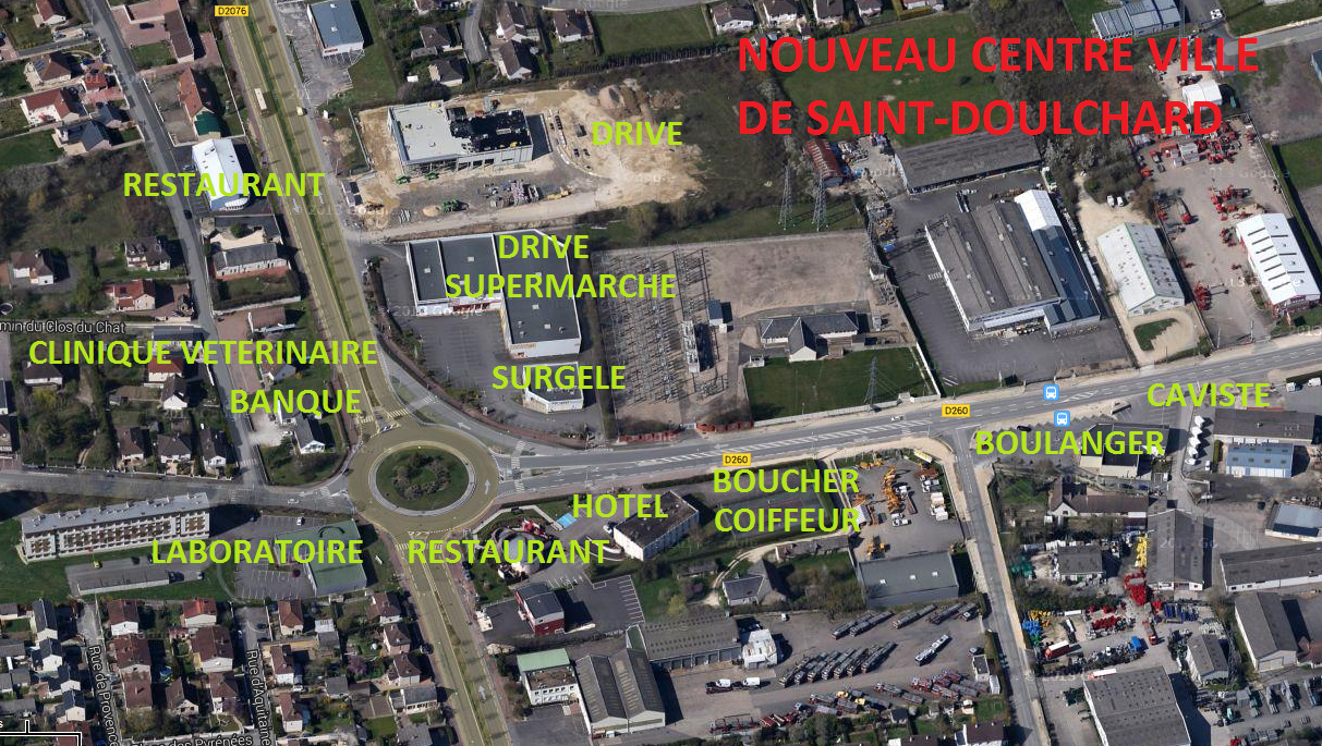 Vue aérienne de Saint Doulchard